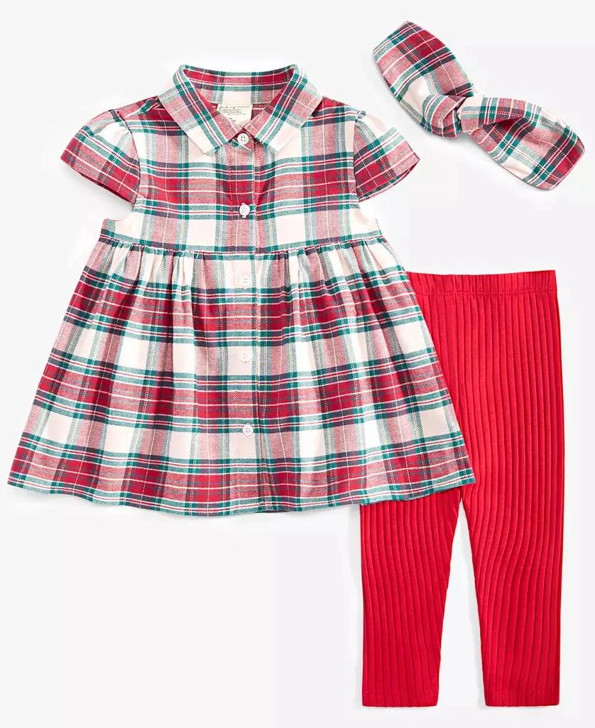 商品First Impressions|Baby Girls Headband, Tunic & Leggings, 3 Piece Set, Created for Macy's,价格¥120,第1张图片