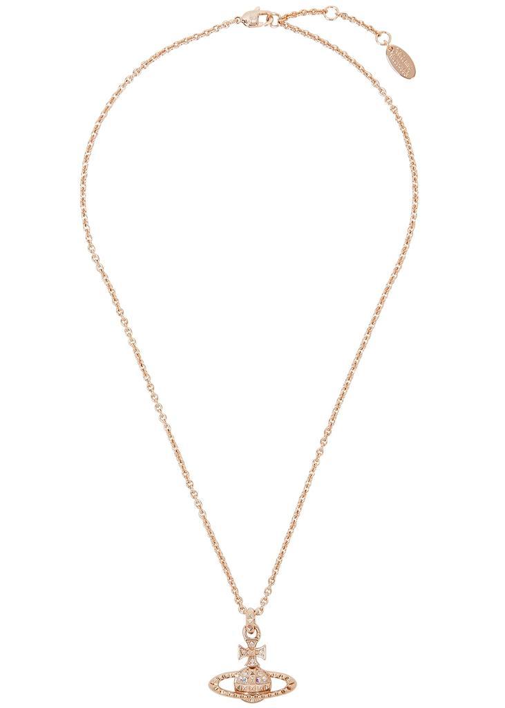 商品Vivienne Westwood|Mayfair Mini Bas Relief rose gold-tone orb necklace,价格¥734,第1张图片