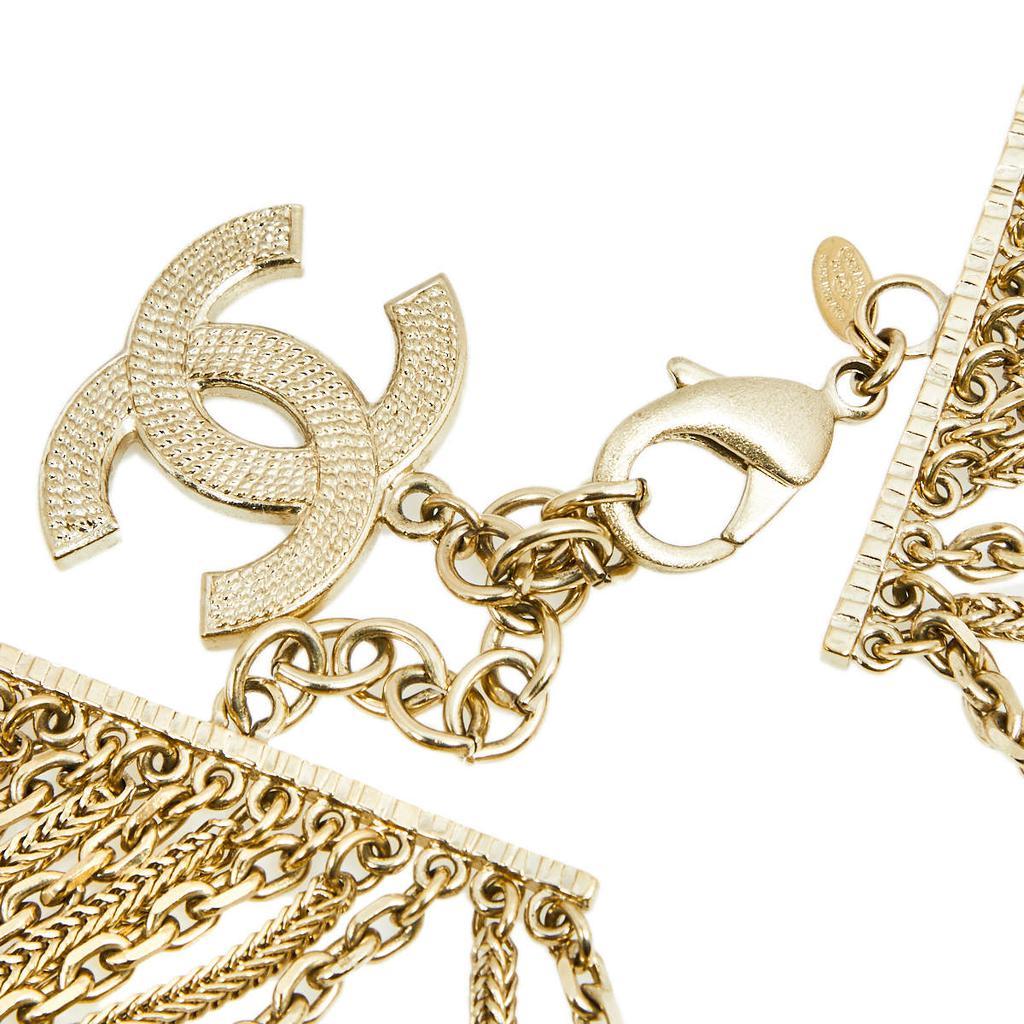 商品[二手商品] Chanel|Chanel Gold-Tone Multi Strand Chain Necklace,价格¥7490,第5张图片详细描述
