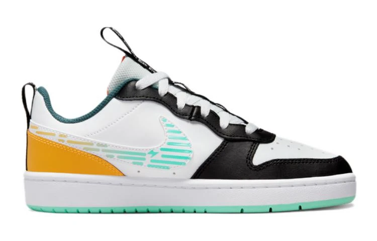 商品[国内直发] NIKE|Court Borough 2 SE 皮革 休闲 防滑耐磨轻便减震 低帮 儿童板鞋 白绿 男女同款,价格¥350,第4张图片详细描述