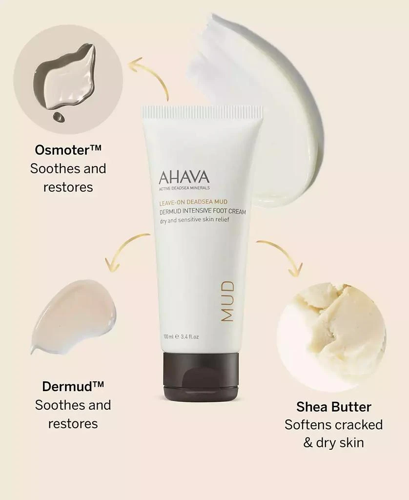 商品AHAVA|Dermud Intensive Foot Cream, 3.4 oz,价格¥254,第4张图片详细描述