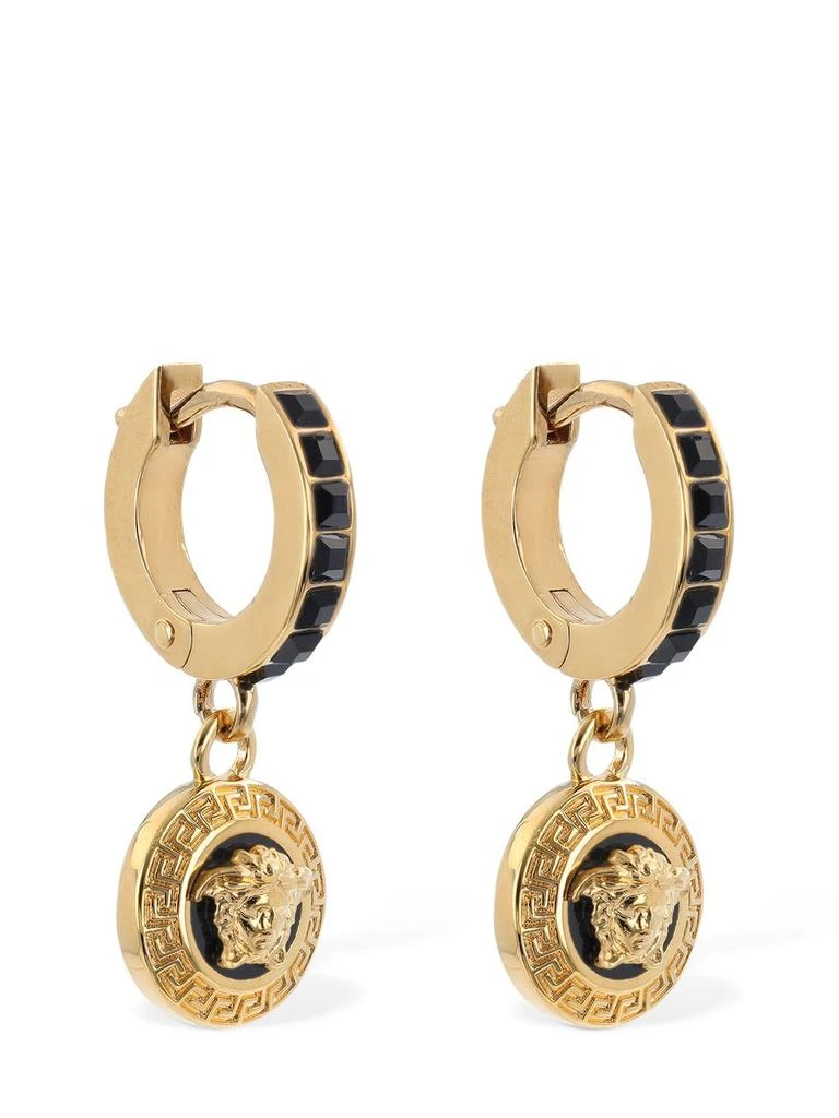 商品Versace|Medusa Crystal Charm Hoop Earrings,价格¥4009,第2张图片详细描述