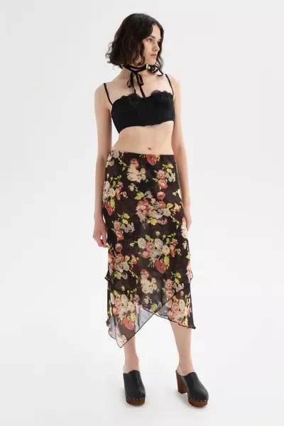 商品Urban Outfitters|UO Marisol Layered Floral Midi Skirt,价格¥75,第1张图片