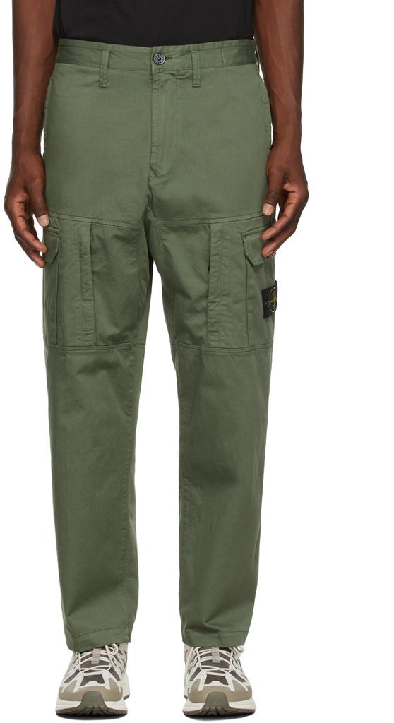 Khaki Cotton Cargo Pants商品第1张图片规格展示