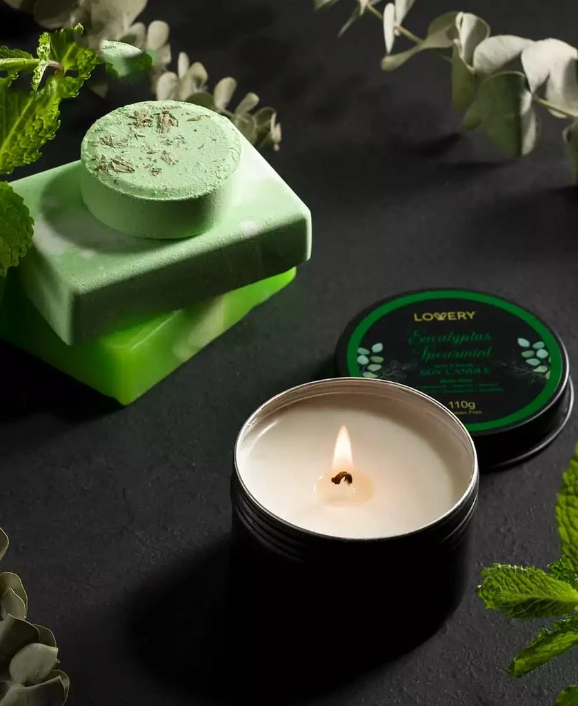 商品Lovery|Eucalyptus Spearmint Home Spa Body Care Gift Set, Natural Bath Gift Basket, 17 Piece,价格¥376,第3张图片详细描述