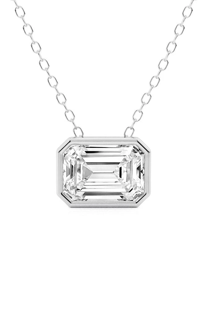 商品Badgley Mischka|14K Gold Emerald Cut Lab-Created Diamond Pendant Necklace - 1.0ct,价格¥7612,第1张图片