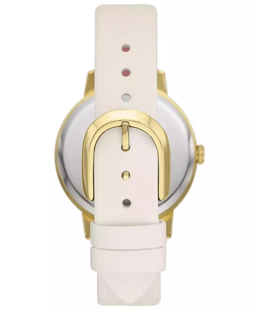 商品Kate Spade|Kate Spade Women's Metro Three-Hand Champagne White Leather Strap Watch 34mm,价格¥1116,第3张图片详细描述