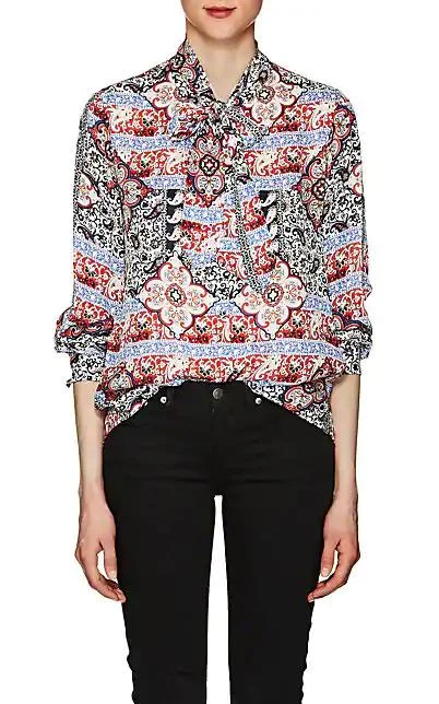 商品L'Agence|Gisele Silk Tieneck Blouse,价格¥505,第1张图片