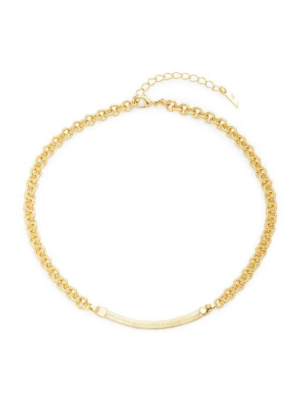 商品Sterling Forever|Marzia 14K Goldplated 13.5'' Chain Necklace,价格¥239,第1张图片