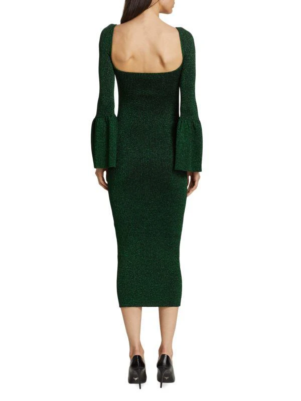 商品Self Portrait|Metallic Knit Cut Out Midi Dress,价格¥2152,第2张图片详细描述