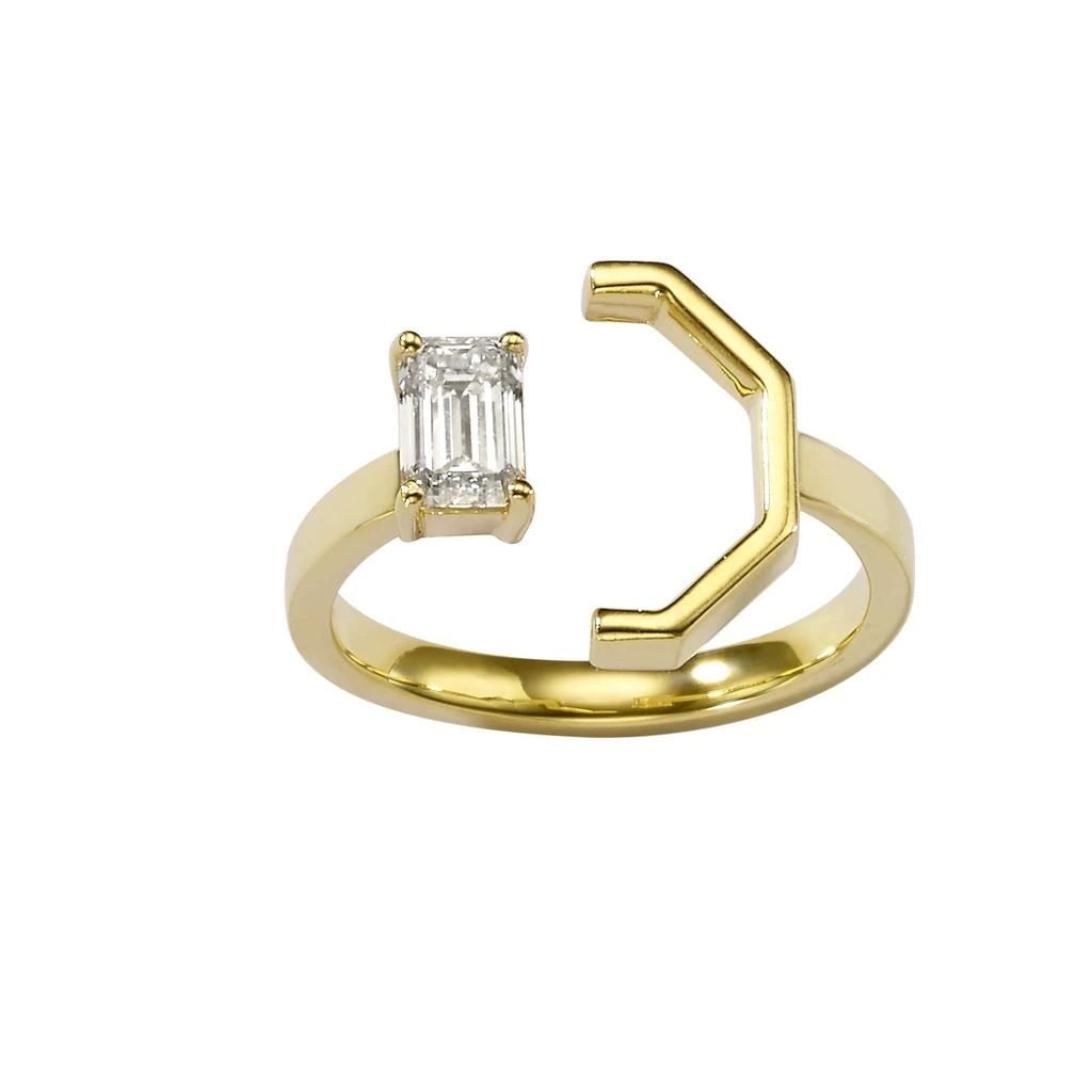 商品AME|Âme Angles 18K Yellow Gold, Lab-Grown Diamond 0.68ct. tw. Open Ring Sz. 6,价格¥13436,第1张图片