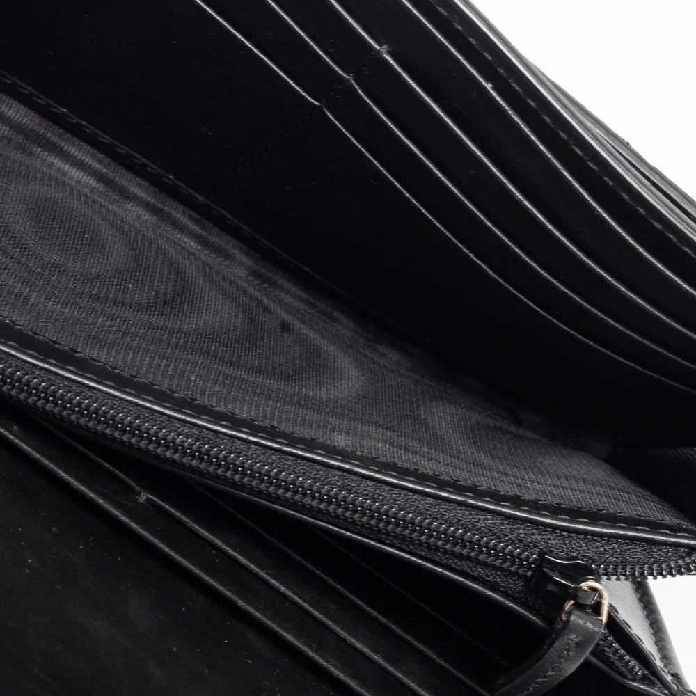 商品[二手商品] Gucci|Gucci Black Guccissima Leather Bow Flap Continental Wallet,价格¥2312,第3张图片详细描述