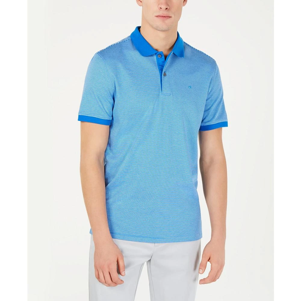 商品Calvin Klein|Men's Liquid Touch Micro Stripe Polo Shirt,价格¥113,第1张图片