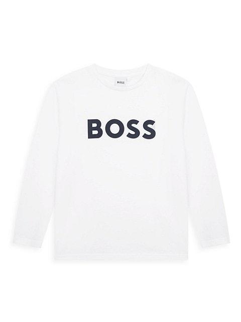 商品Hugo Boss|Little Boy's & Boy's Logo Long-Sleeve T-Shirt,价格¥465-¥515,第1张图片