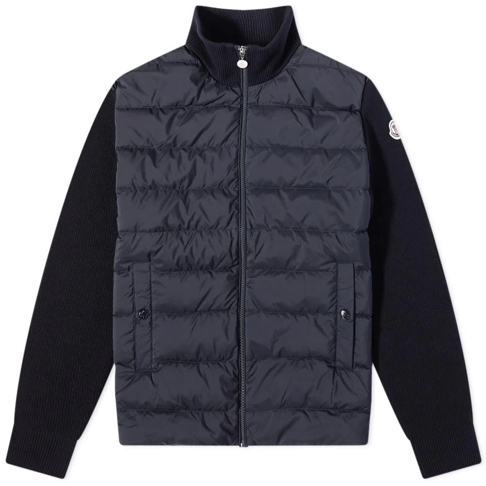 商品Moncler|Moncler Logo Stripe Down Zip Jacket,价格¥8758,第1张图片