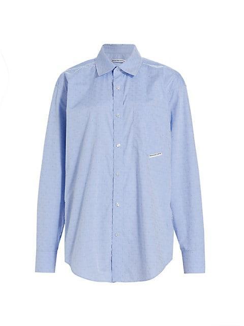 商品Alexander Wang|Embroidered Boyfriend Shirt,价格¥2334,第1张图片