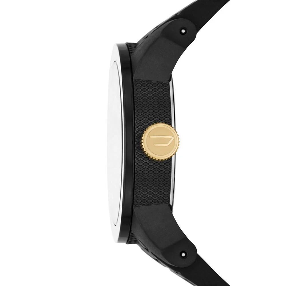 商品Diesel|Men's Double Down Black Silicone Strap Watch, 44mm,价格¥520,第2张图片详细描述