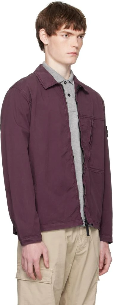 商品Stone Island|Purple 1200003 Supima Cotton Twill Stretch-TC Jacket,价格¥4879,第2张图片详细描述