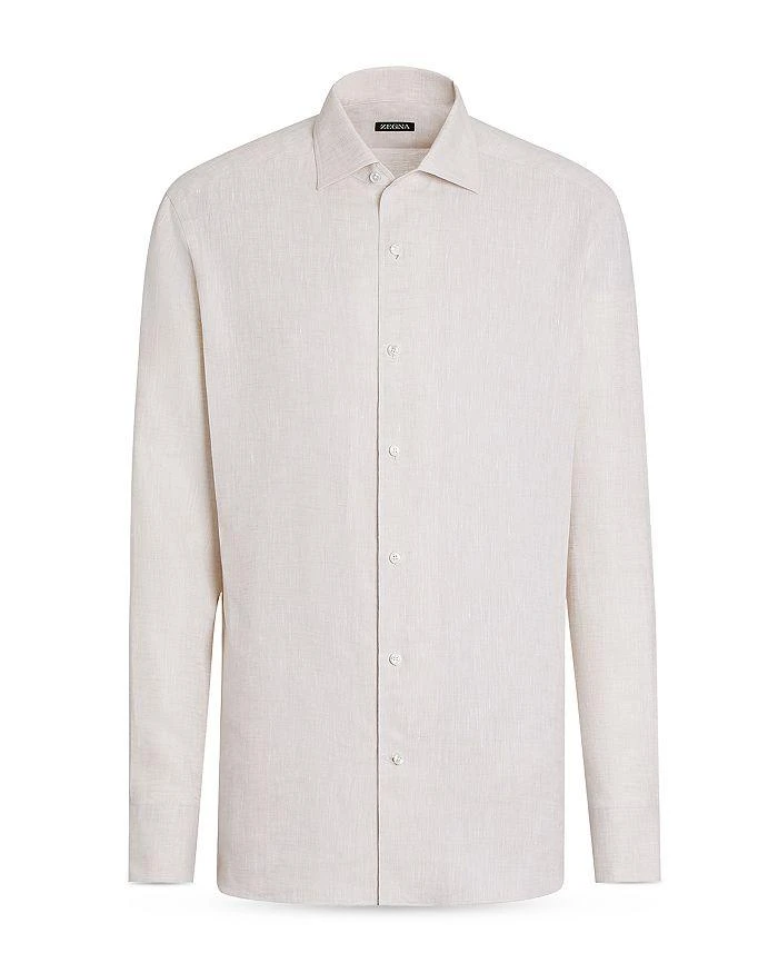 商品Zegna|Pure Linen Long Sleeve Shirt,价格¥6605,第4张图片详细描述