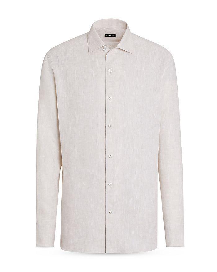 商品Zegna|Pure Linen Long Sleeve Shirt,价格¥5921,第4张图片详细描述