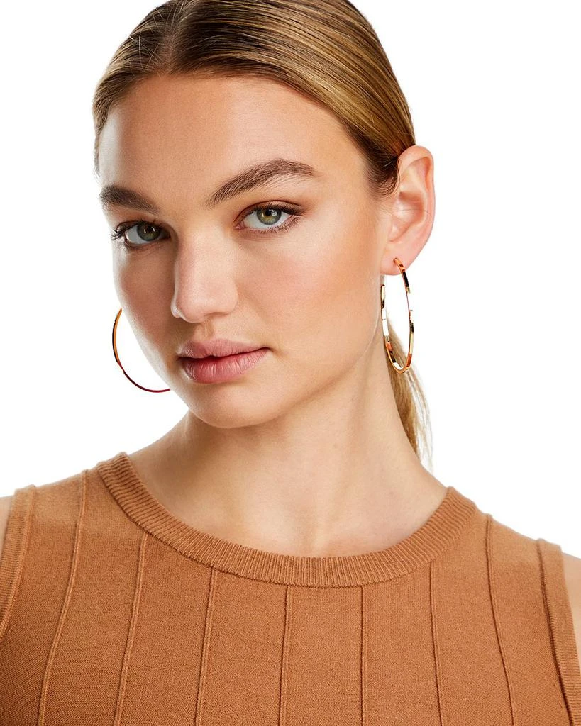 Square Tube Hoop Earrings in 14K Yellow Gold - Exclusive 商品