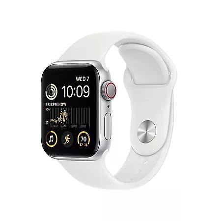 商品Apple|Apple Watch SE (2nd Generation) GPS + Cellular 40mm Aluminum Case with Sport Band (Choose Color and Band Size),价格¥2137,第1张图片