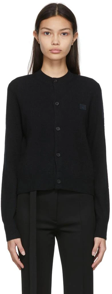 商品Acne Studios|Black Wool Patch Cardigan,价格¥2226,第1张图片