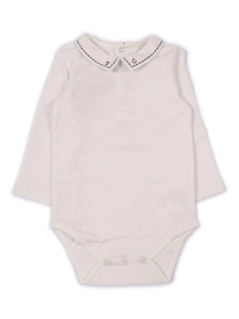 商品Tartine et Chocolat|Tartine et Chocolat Pointed Collar Bodysuit,价格¥520,第1张图片