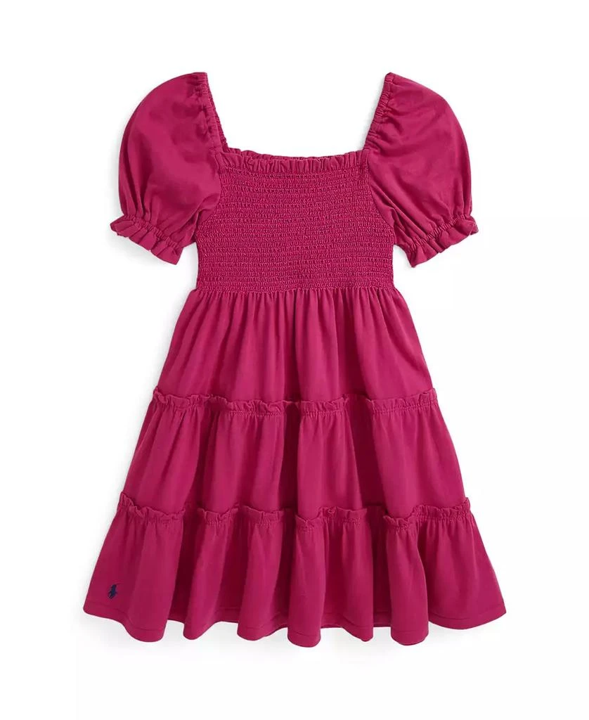 商品Ralph Lauren|Toddler and Little Girls Smocked Cotton Jersey Dress,价格¥212,第1张图片