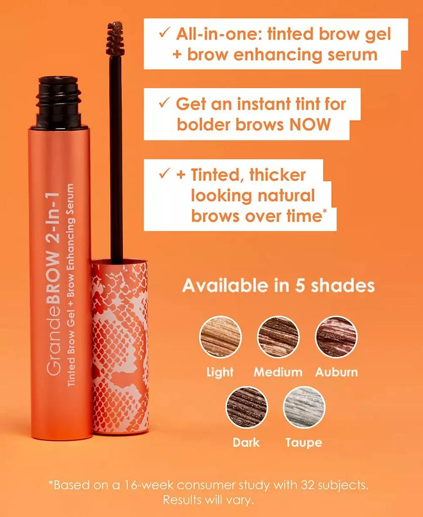 商品Grande Cosmetics|GrandeBROW 2-In-1 Tinted Brow Gel + Brow Enhancing Serum,价格¥285,第5张图片详细描述