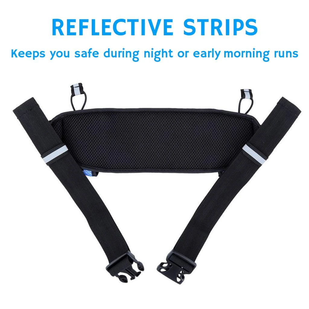 Running Hydration Belt Waist Bag with Water-Resistant Pockets and 2 Water Bottles 商品