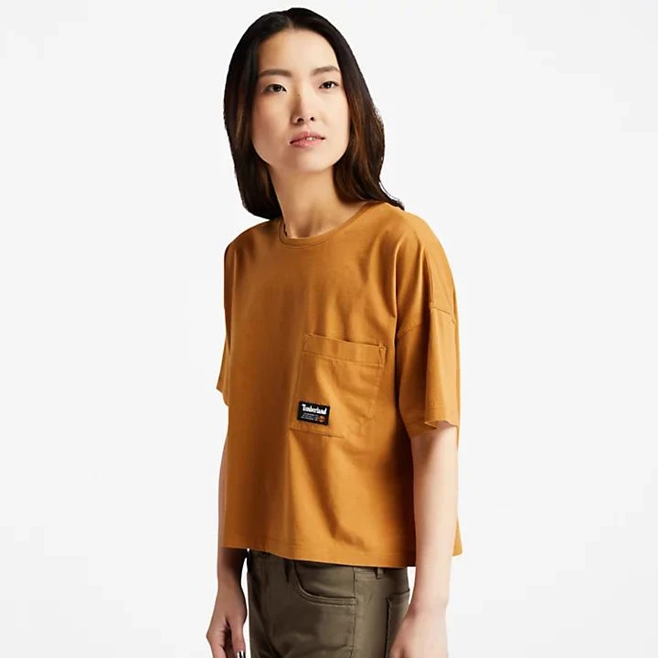 商品Timberland|Progressive Utility Pocket T-Shirt for Women in Dark Yellow,价格¥244,第4张图片详细描述