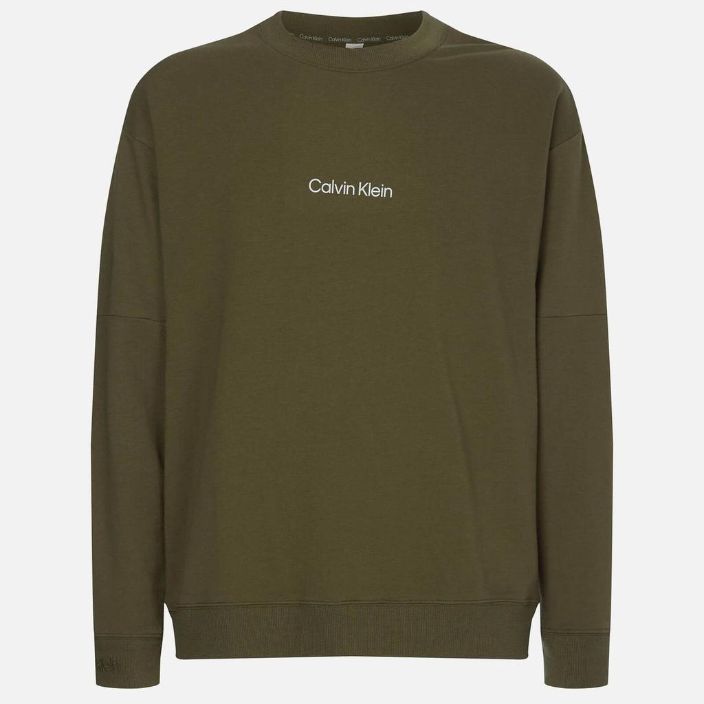 Calvin Klein Men's Logo Sweatshirt - Army Green商品第1张图片规格展示