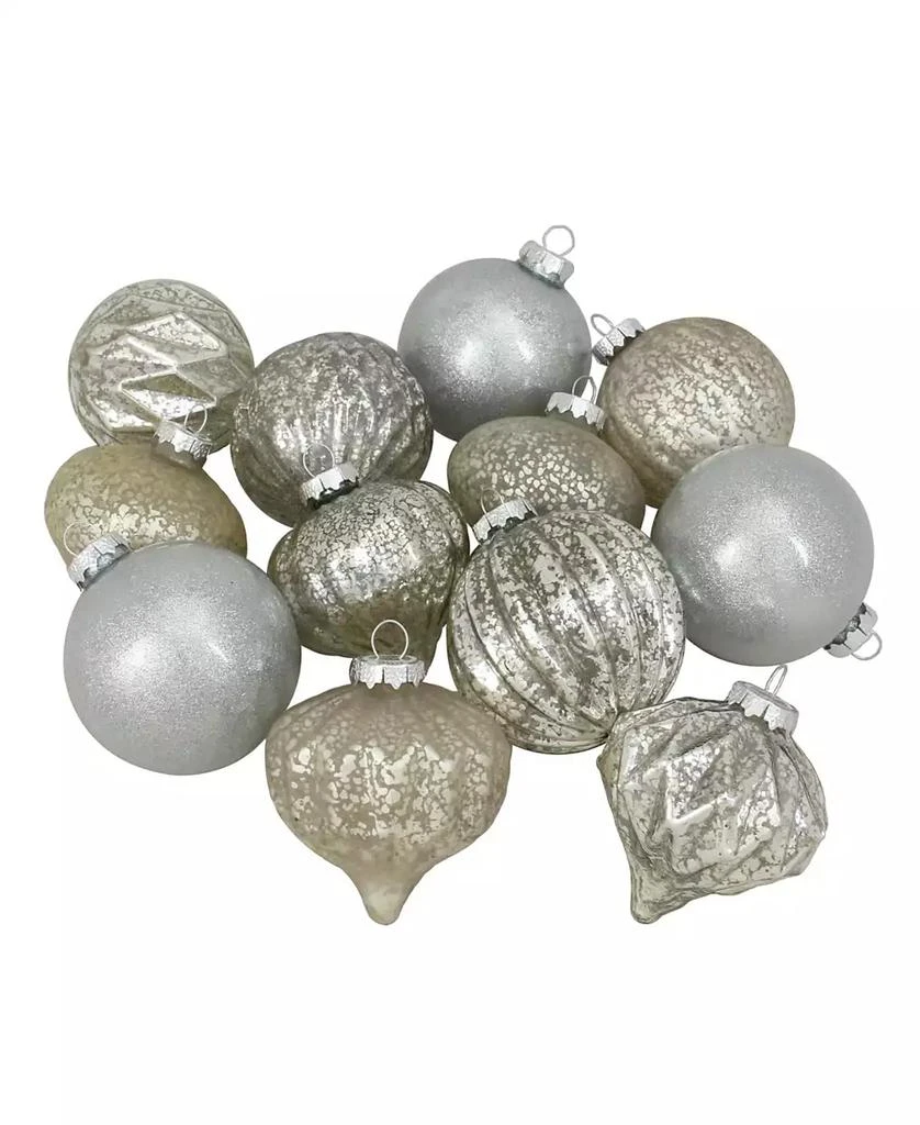 商品Northlight|Champagne Shatterproof 3-Finish Christmas Ornaments,价格¥486,第1张图片