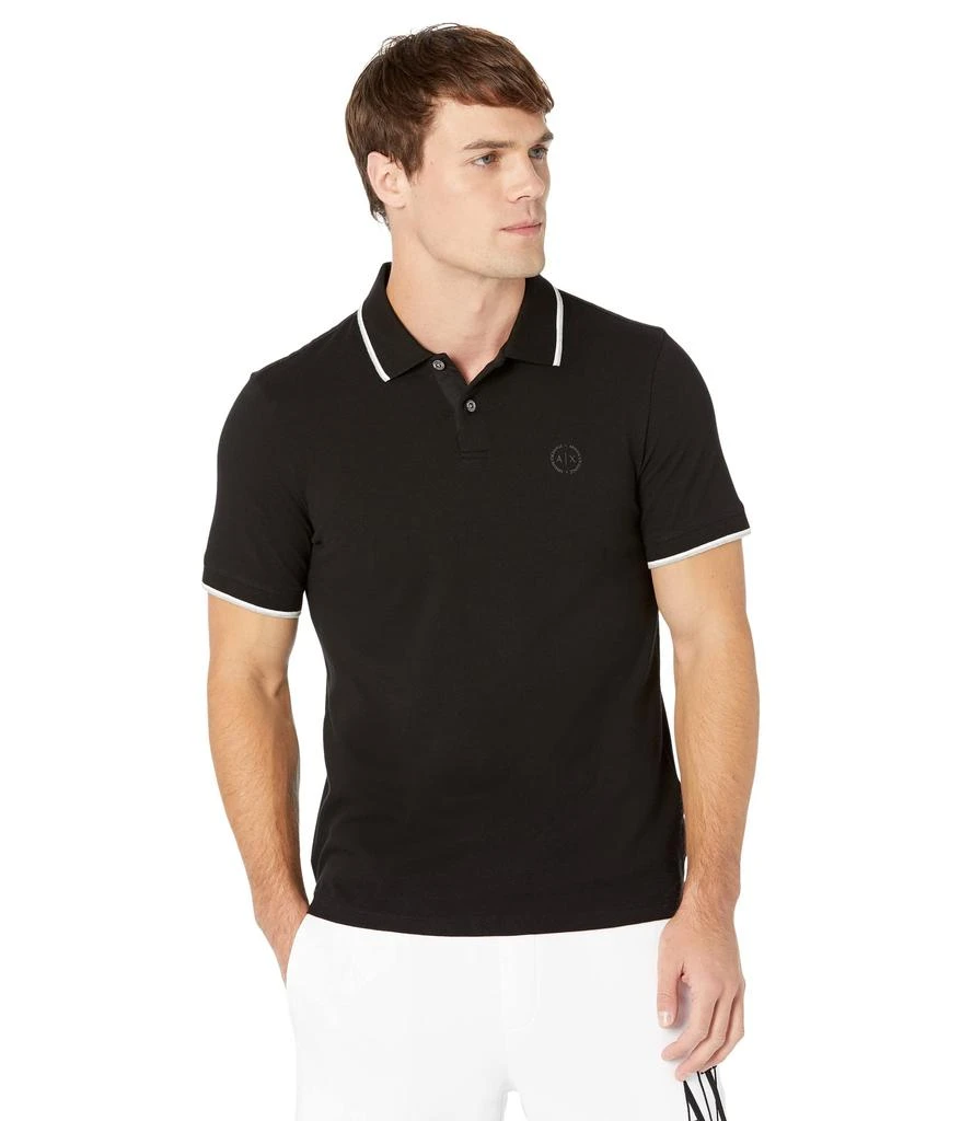 商品Armani Exchange|Slim Fit Pique Logo Polo,价格¥265-¥442,第1张图片