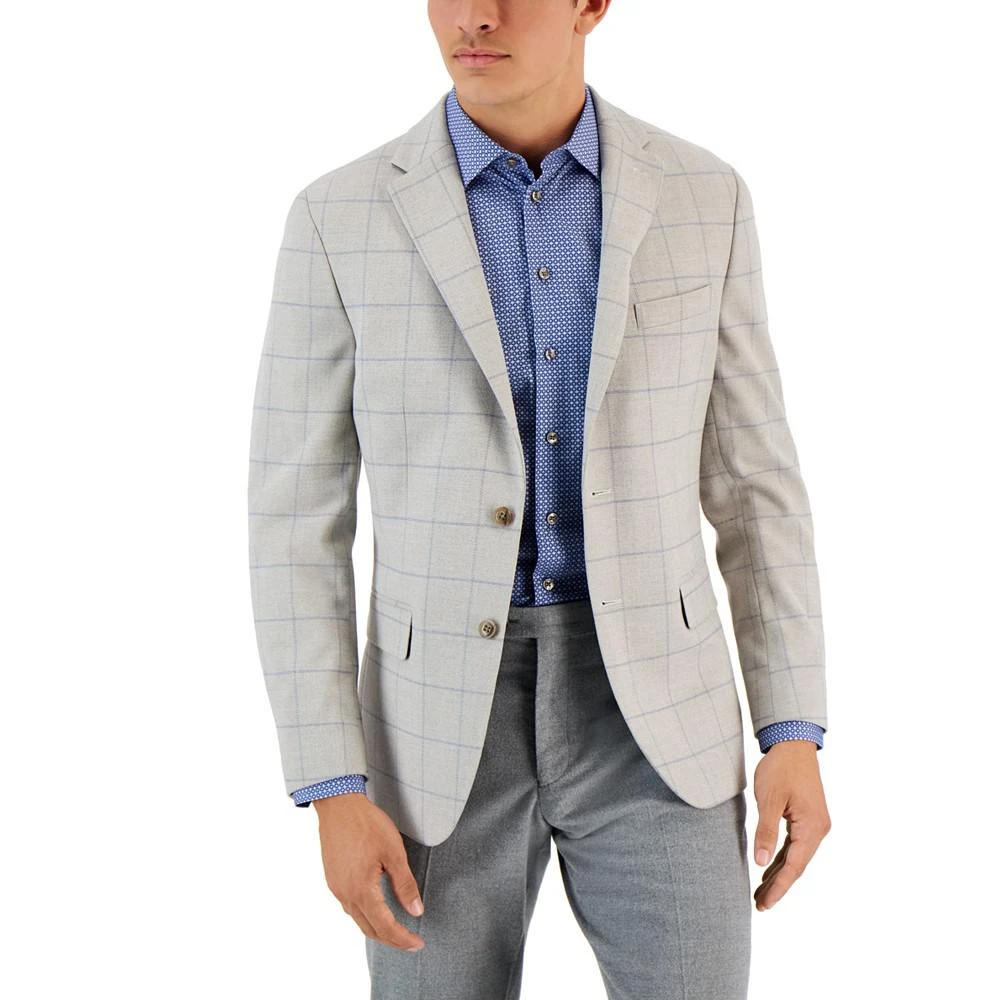 商品Tommy Hilfiger|Men's Modern-Fit Windowpane Blazer,价格¥775,第1张图片