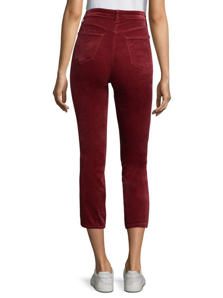 商品J Brand|Ruby High-Rise Cropped Velvet Pants,价格¥921,第2张图片详细描述