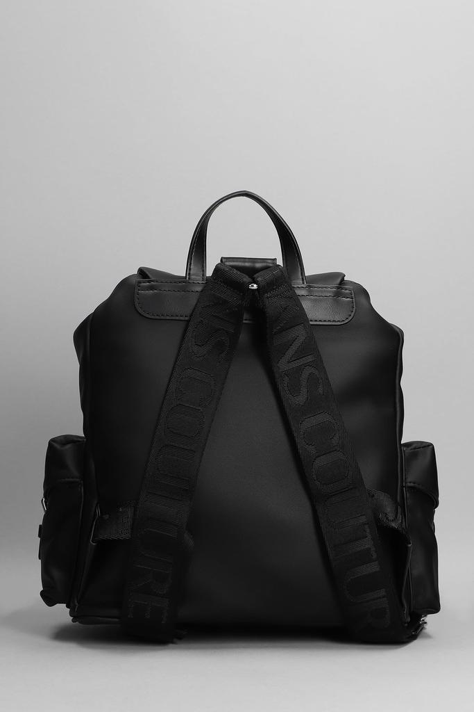 Versace Jeans Couture Backpack In Black Faux Leather商品第3张图片规格展示