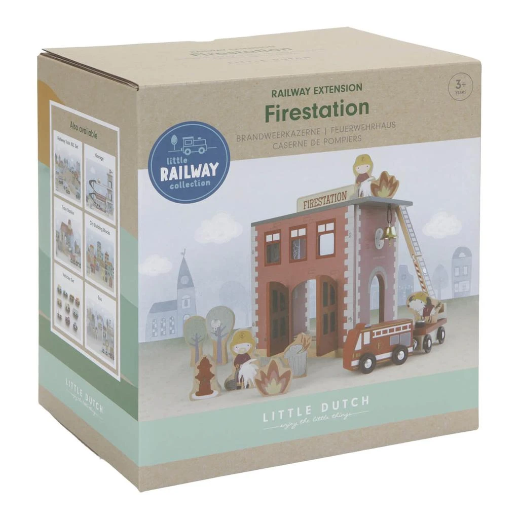 商品The Hut|Little Dutch Railway Train Extension - Firestation,价格¥337,第3张图片详细描述