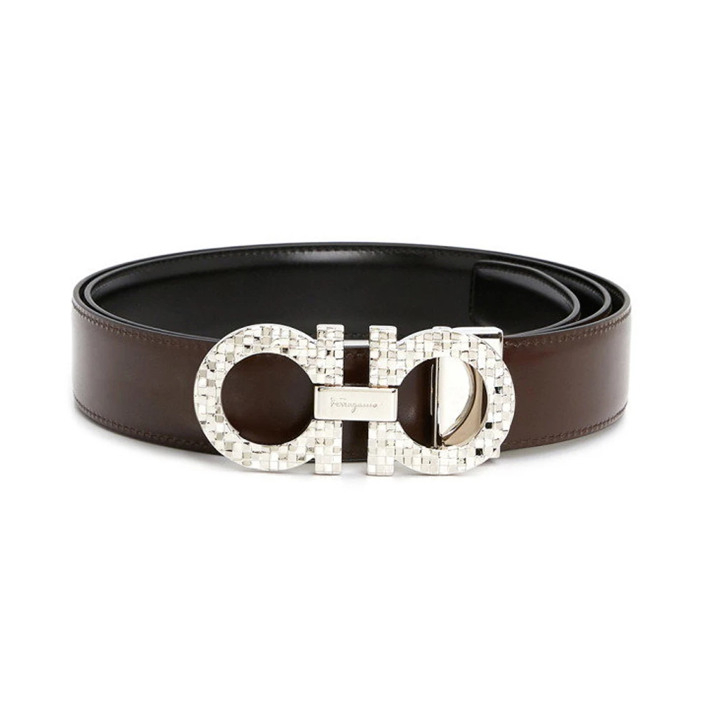 SALVATORE FERRAGAMO 男士腰带黑色 0750179【包装随机，部分无包装盒】 商品