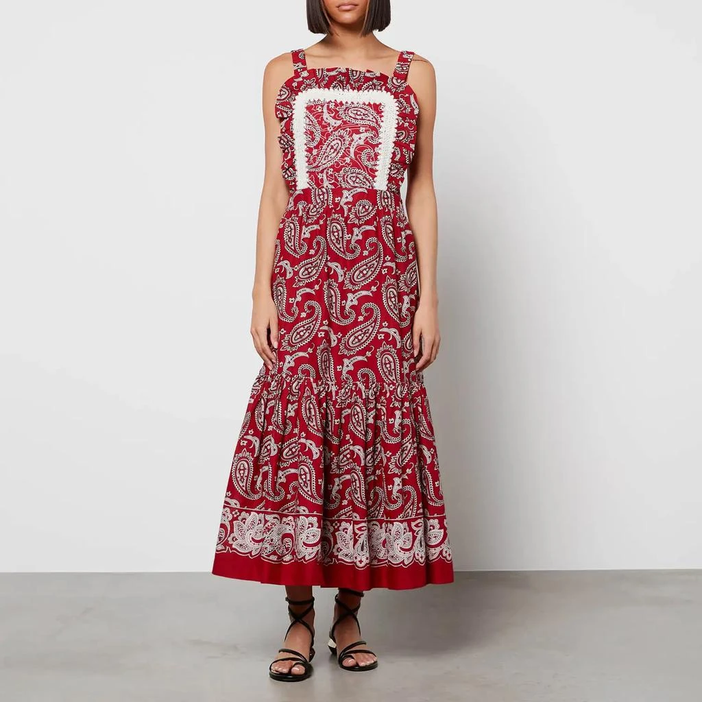 商品Sea New York|Sea New York Women's Theodora Paisley Print Apron Dress,价格¥1719,第1张图片