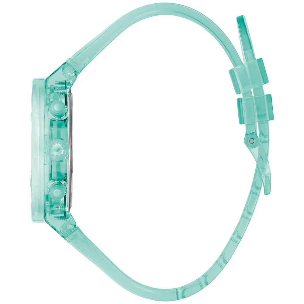 商品GUESS|Women's Turquoise Silicone Strap Watch 39mm,价格¥864,第5张图片详细描述