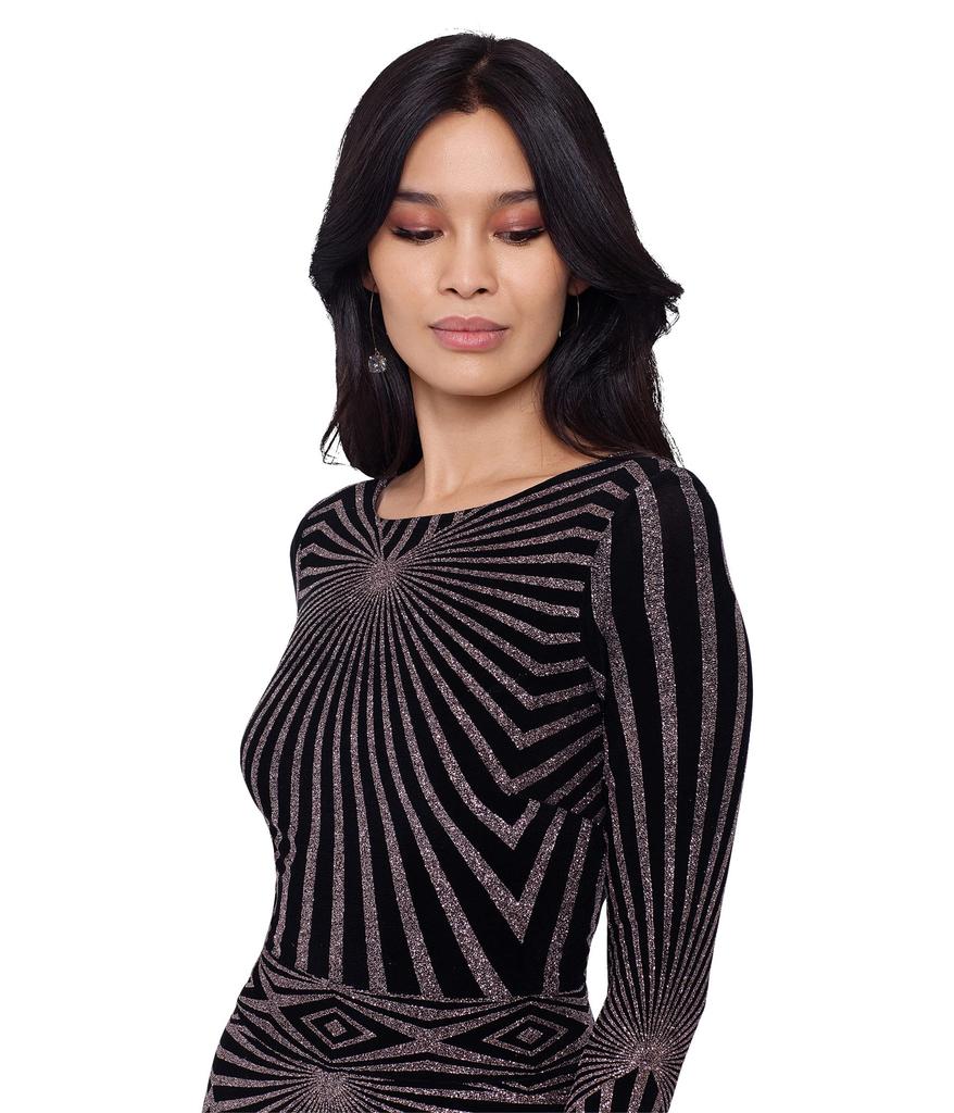 Long Sleeve Geometric Dress商品第3张图片规格展示