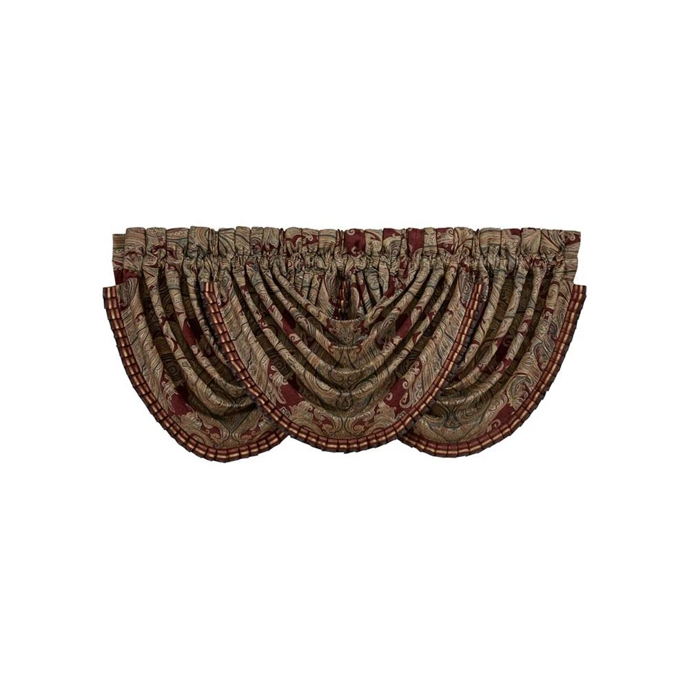 商品J Queen New York|CLOSEOUT! Rousseau Waterfall Window Valance, 33" x 49",价格¥667,第1张图片