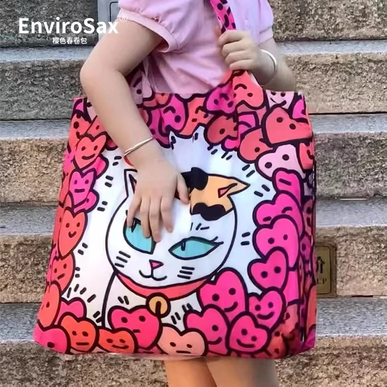 【国内直发】EnviroSax王赓合作款春卷包 猫咪的波普之旅系列环保袋大号购物袋 商品