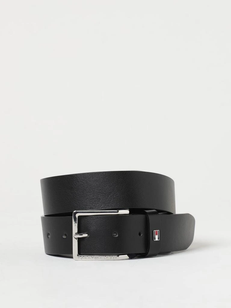 商品Tommy Hilfiger|Tommy Hilfiger leather belt with metal flag logo,价格¥334,第1张图片