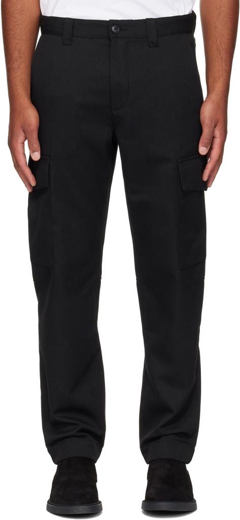 Schwarze Gabardine-Cargohose image 2