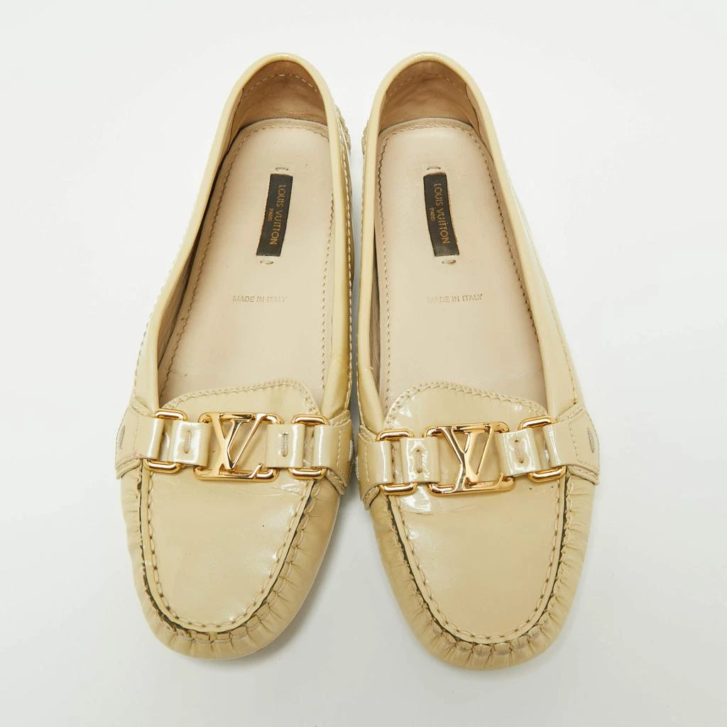 商品[二手商品] Louis Vuitton|Louis Vuitton Cream Patent Leather Oxford Loafers Size 37,价格¥1125,第3张图片详细描述