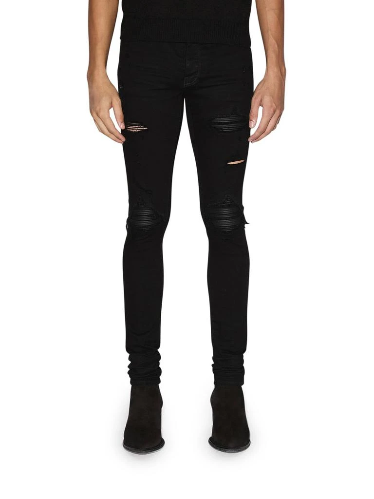 商品AMIRI|Amiri Mx1 Distressed Tapered Leg Jeans,价格¥7626,第2张图片详细描述