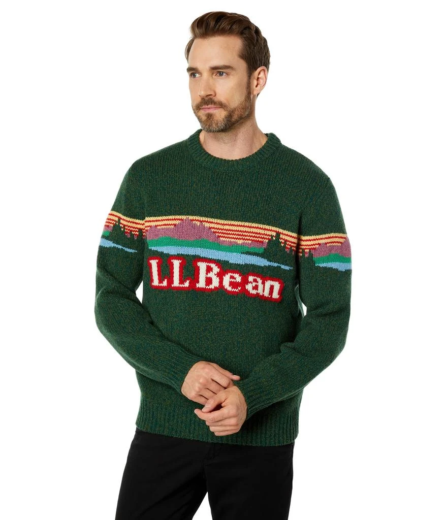 商品L.L.BEAN|Classic Raggwool Crew Sweater Intarsia,价格¥371-¥525,第1张图片